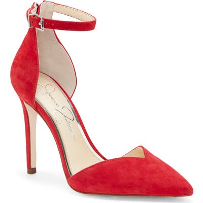 Jessica Simpson Paisleah Ankle Strap Pump- Red