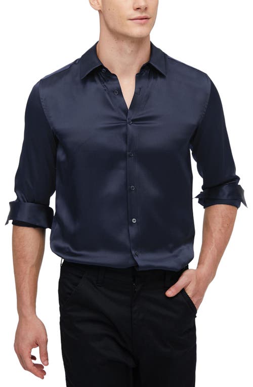 LILYSILK LILYSILK MULBERRY SILK BASIC MENS SHIRT