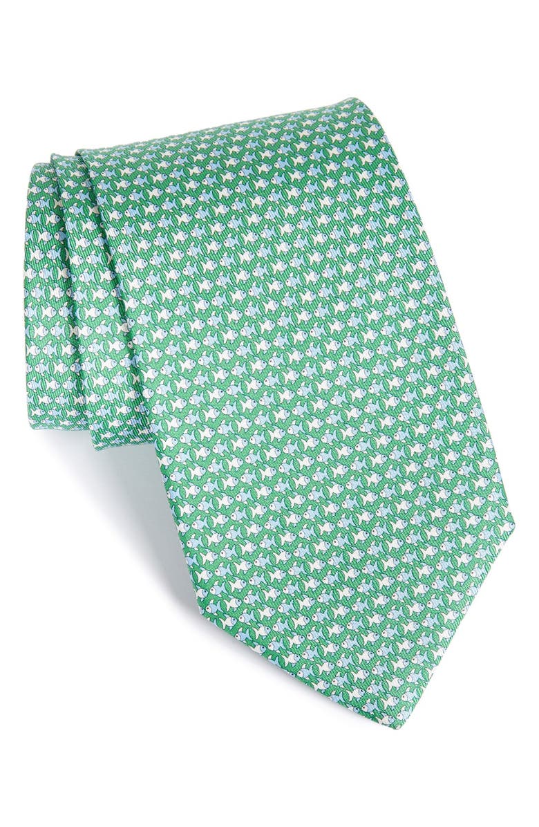 Salvatore Ferragamo Fish Print Silk Tie | Nordstrom