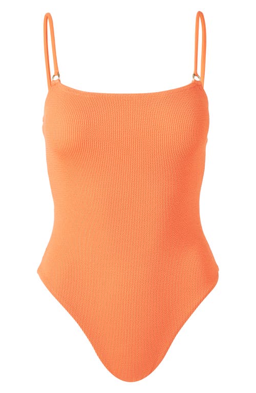Shop Melissa Odabash Palma One-piece Swimsuit In Orange Ridges