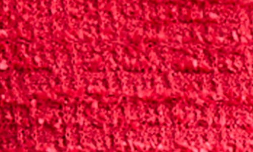 Misook Double Chain Trim Eyelash Jacket In Rouge
