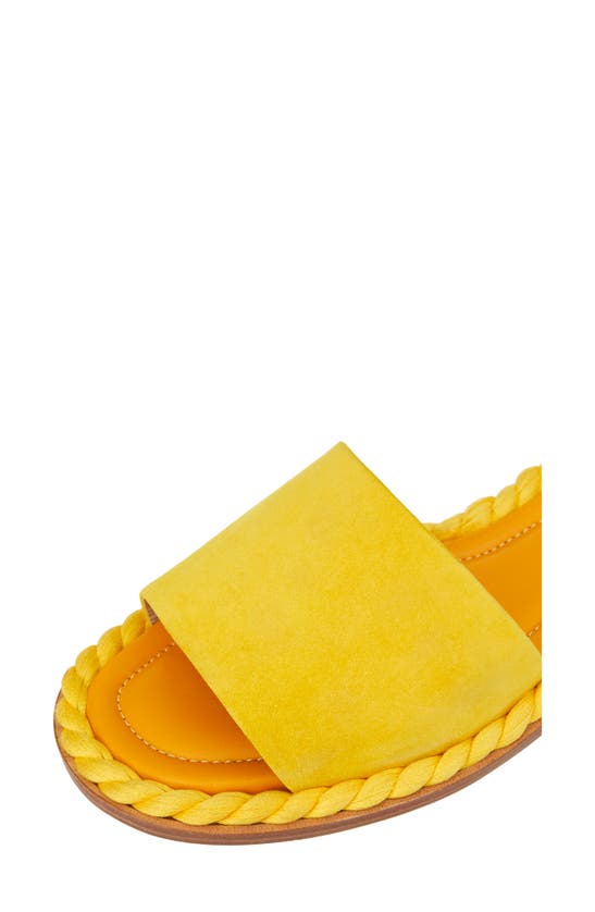 Lafayette 148 Slide Sandal In Golden Yellow