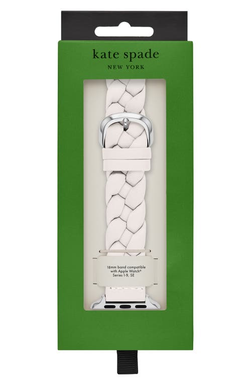 Kate Spade New York Braided Leather Strap For Apple Watch, 38-42mm In White