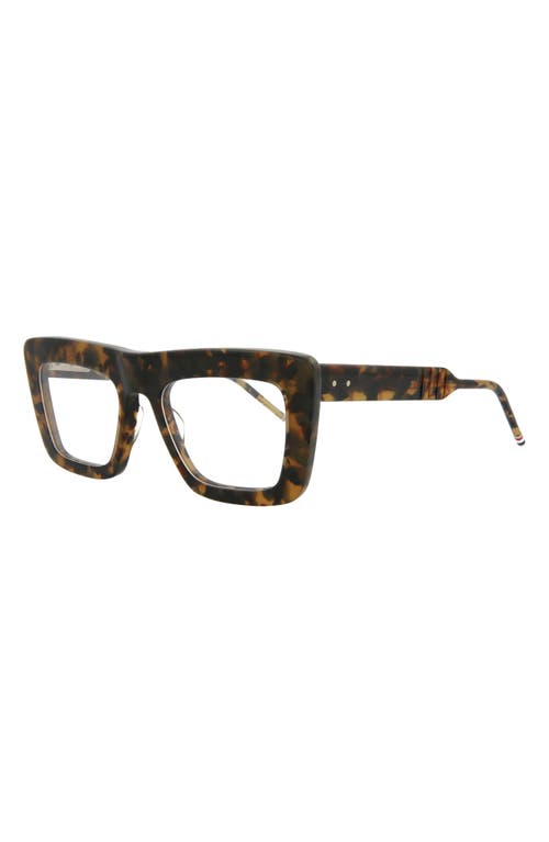 Thom Browne 52mm Square Optical Glasses In Tortoise
