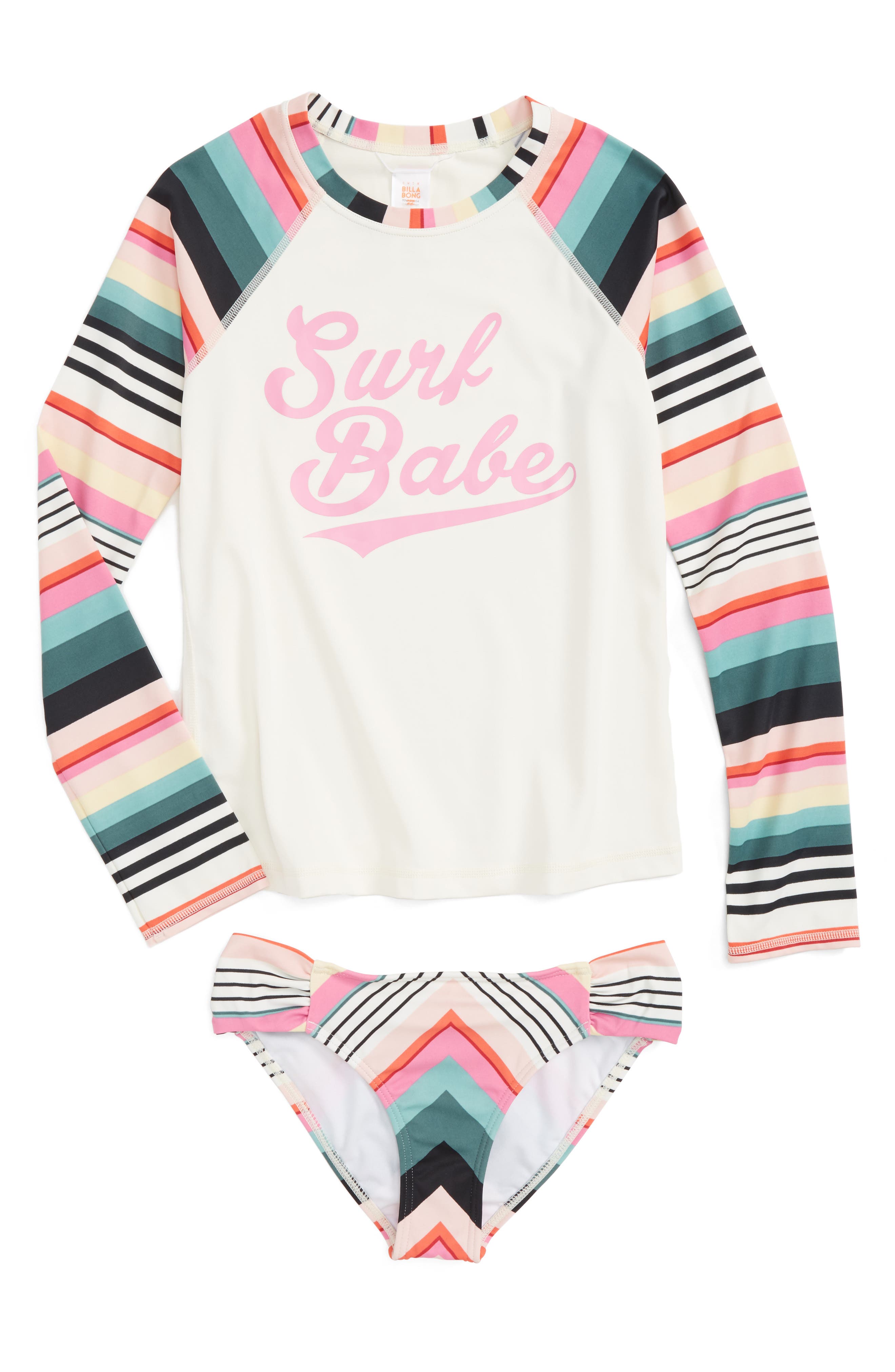 Billabong Sun Faded Rashguard TwoPiece Swimsuit (Little Girls & Big