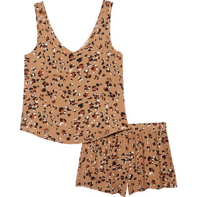 Saltwater Luxe Short Pajamas, Brown