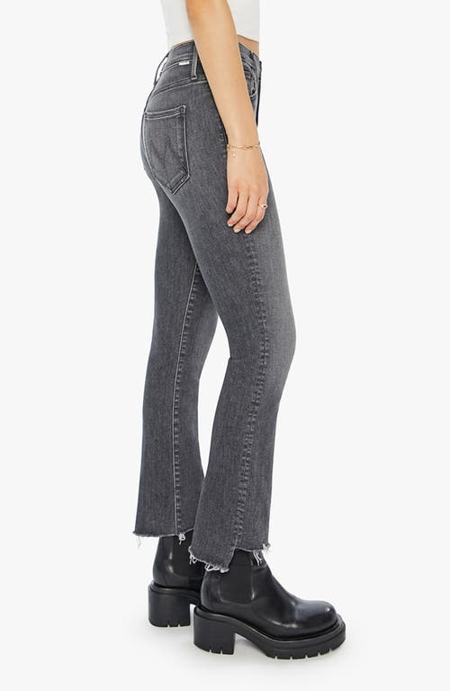 Shop Mother The Insider High Waist Frayed Step Hem Crop Bootcut Jeans In Up In Smoke