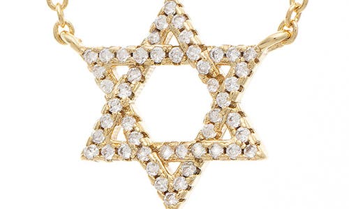 Shop Rivka Friedman Pavé Cz Star Of David Pendant Necklace In 18k Gold
