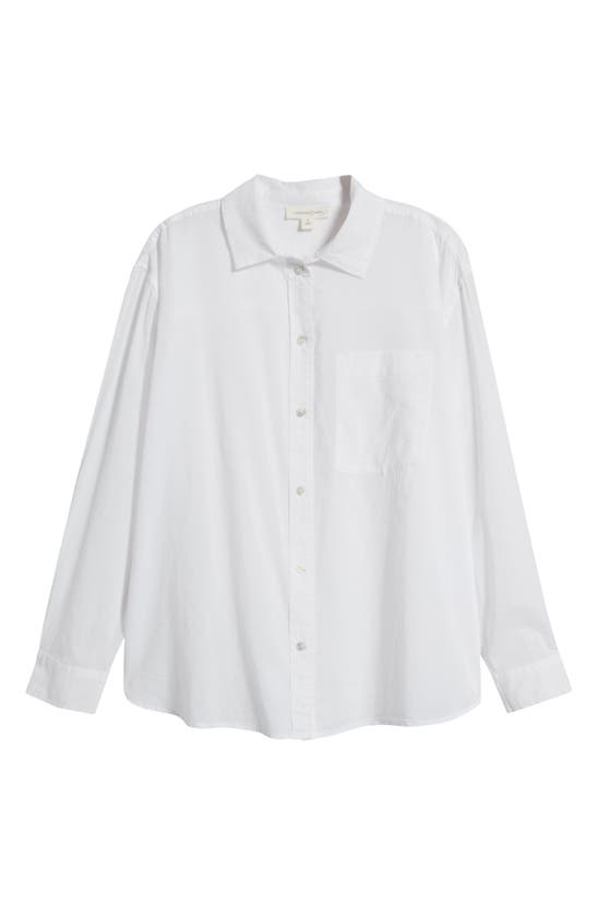 Treasure & Bond Cotton Voile Button-up Shirt In White