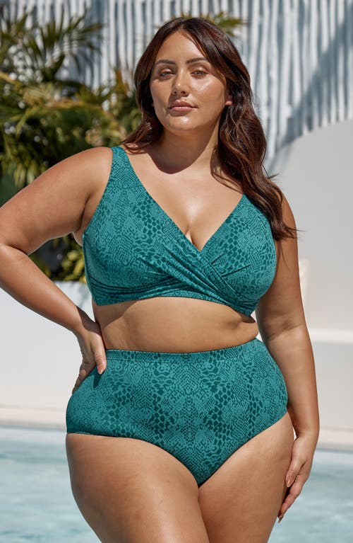 Shop Artesands Ekhis Delacroix Bikini Top In Green