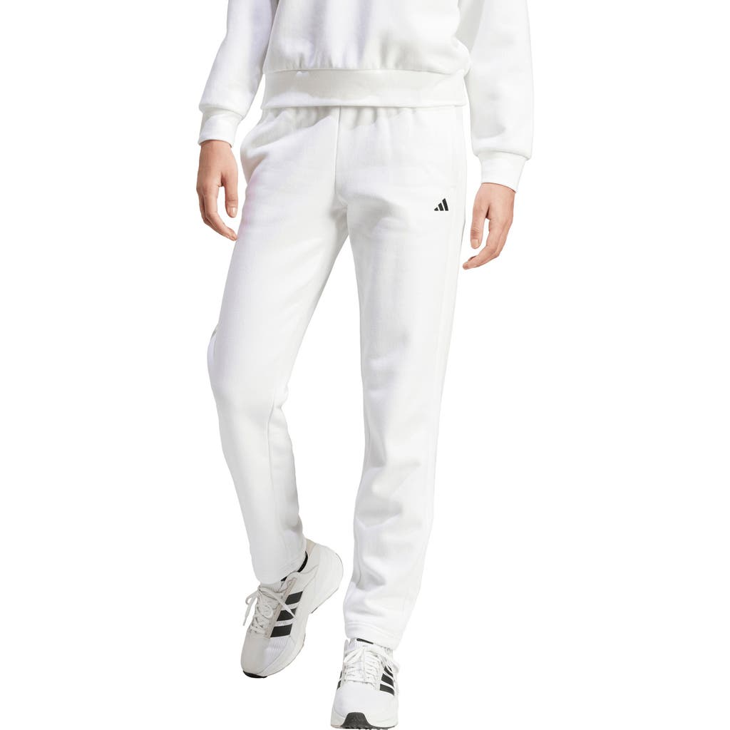 Adidas Originals Adidas Essentials Feel Cozy Sweatpants In White