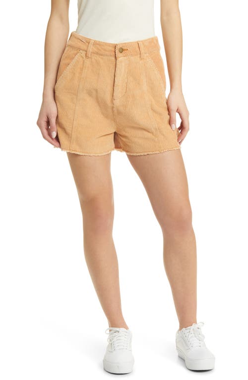 Pacific Dreams Frayed Corduroy Shorts in Brown