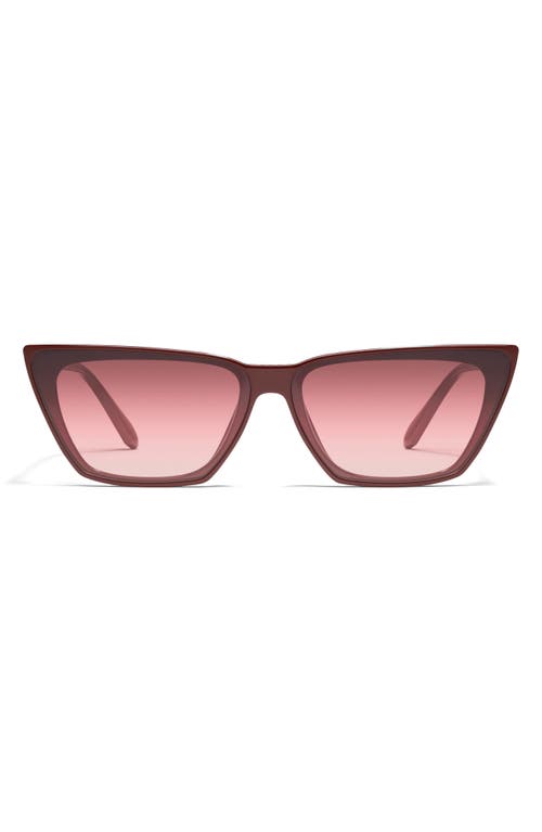 Bad Habit 65mm Oversize Cat Eye Sunglasses in Oxblood /Smoke