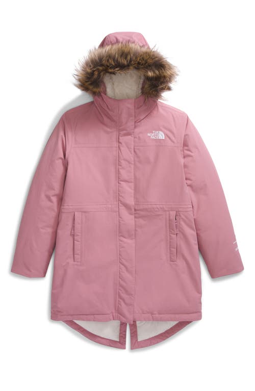 The North Face Kids' Arctic Waterproof 600-fill Power Down Parka In Pink