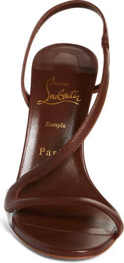 Christian Louboutin Women's Rosalie Leather Sandals - Natural - Sandal Heels - 6.5
