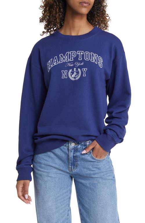 Hamptons Graphic Sweatshirt in Washed Medieval Blue