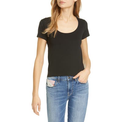 Frame Le Scoop Organic Cotton T-Shirt, Black