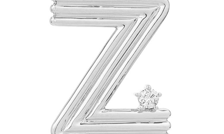 Shop Adina Reyter Groovy Letter Charm Pendant In Silver - Z