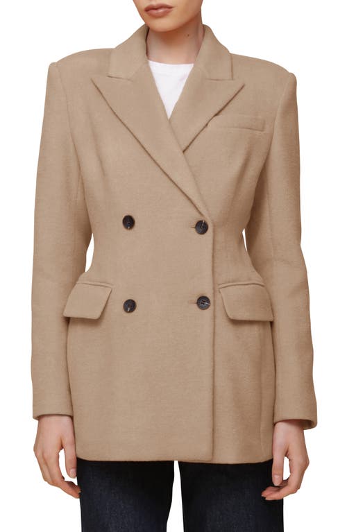 Shop Avec Les Filles Hourglass Blazer Coat In Camel