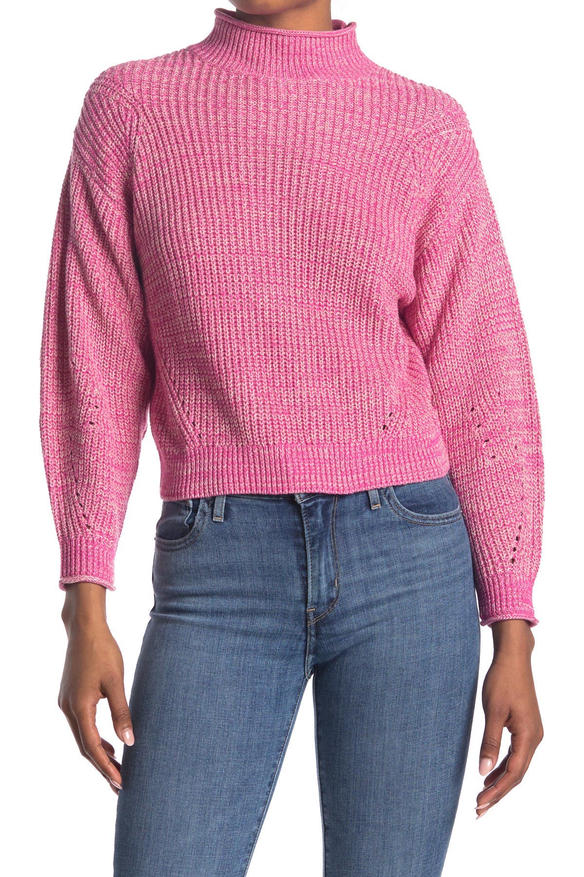 Abound | Easy Stitch Ribbed Knit Mock Neck Sweater | Nordstrom Rack