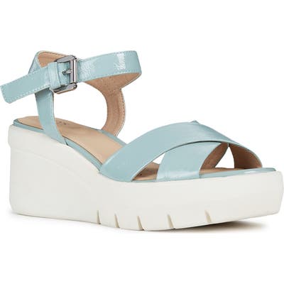 Geox Torrence Platform Sandal, Blue/green
