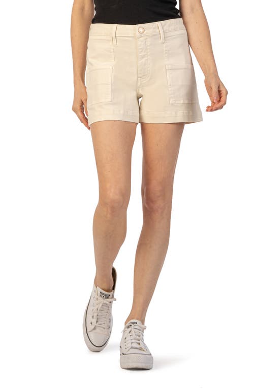 KUT from the Kloth Jane High Waist Denim Shorts Ecru at Nordstrom,