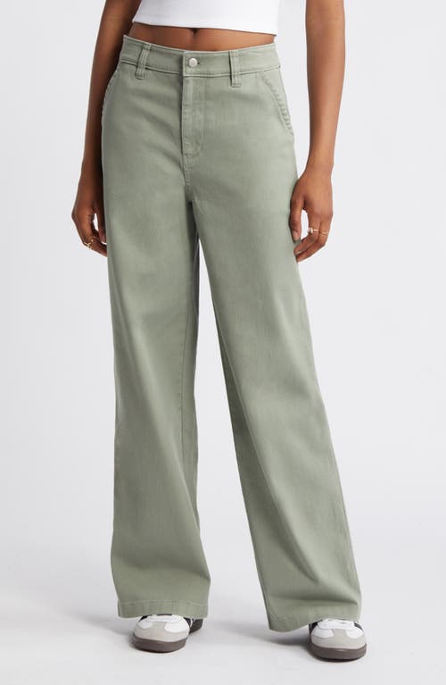 BP. High Waist Wide Leg Twill Pants at Nordstrom,