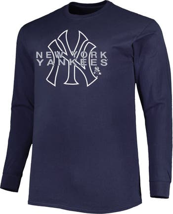 Profile Men's Navy New York Yankees Big & Tall Long Sleeve T-Shirt