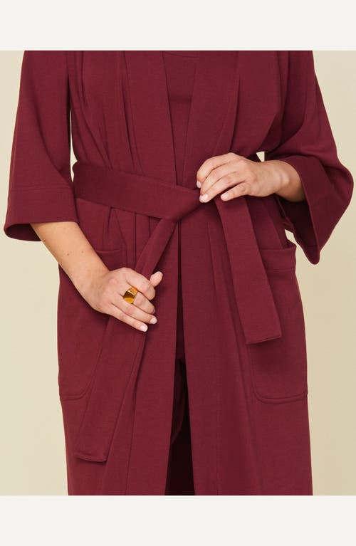 Shop Subset Essential Robe In Garnet