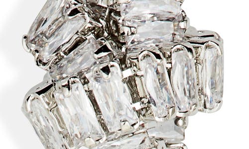 Nordstrom Rack Knot Crystal Linear Earrings In Clear- Rhodium