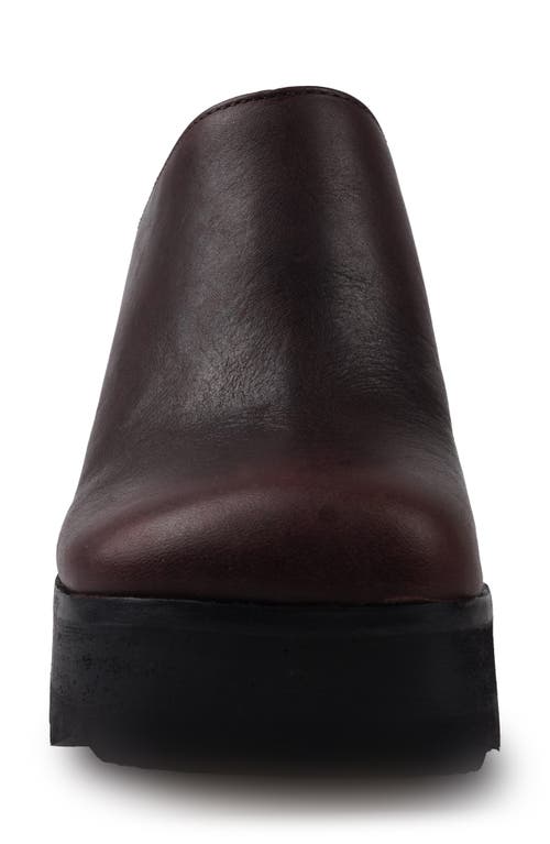 Candies Candie's Nichola Platform Wedge Clog In Brown Leather