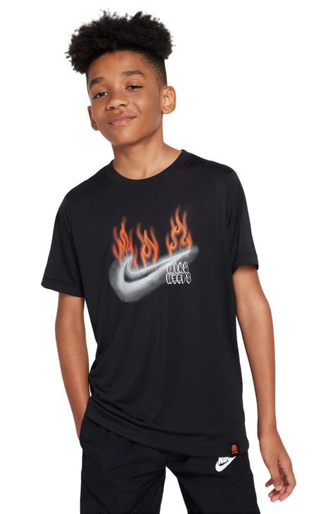 Kids Nike Knicks Dri-Fit Practice Graphic Tee