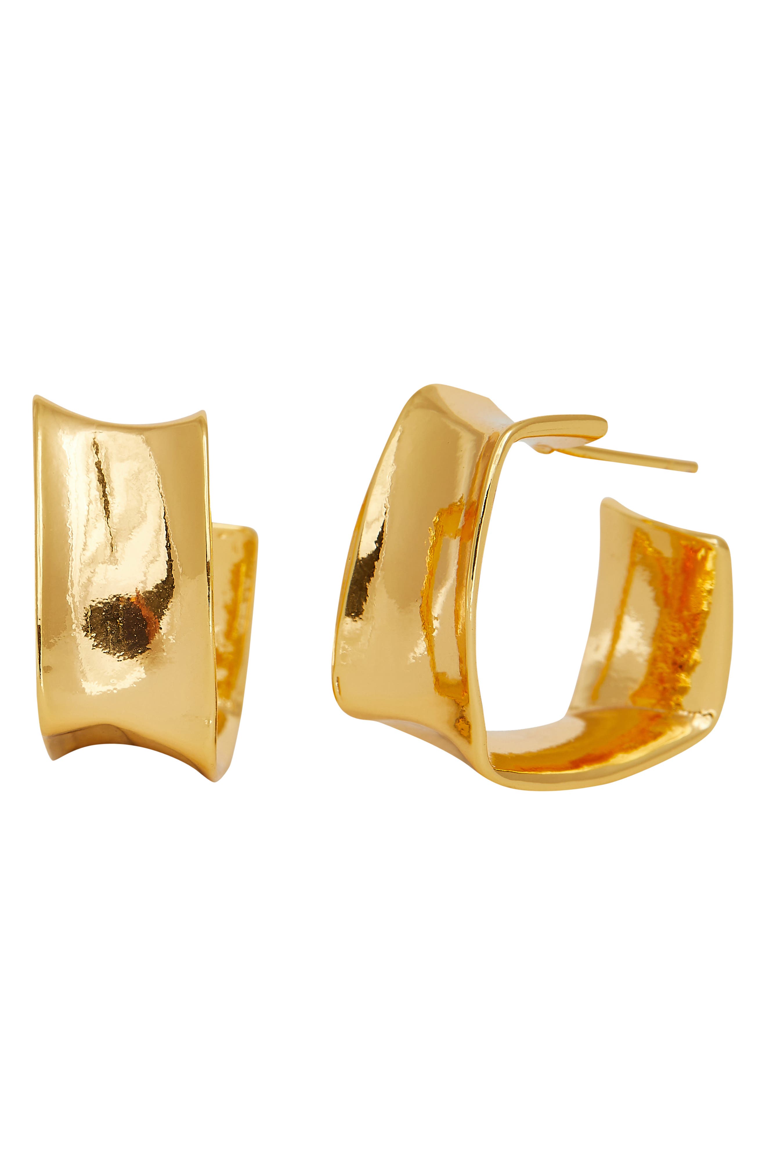 Pieces Exclusive 18K plated small hoops in gold