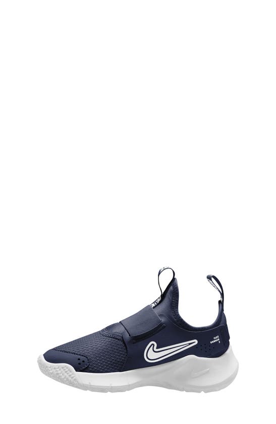Nike Flex Runner 3 Slip-on Shoe In Midnight Navy/ White