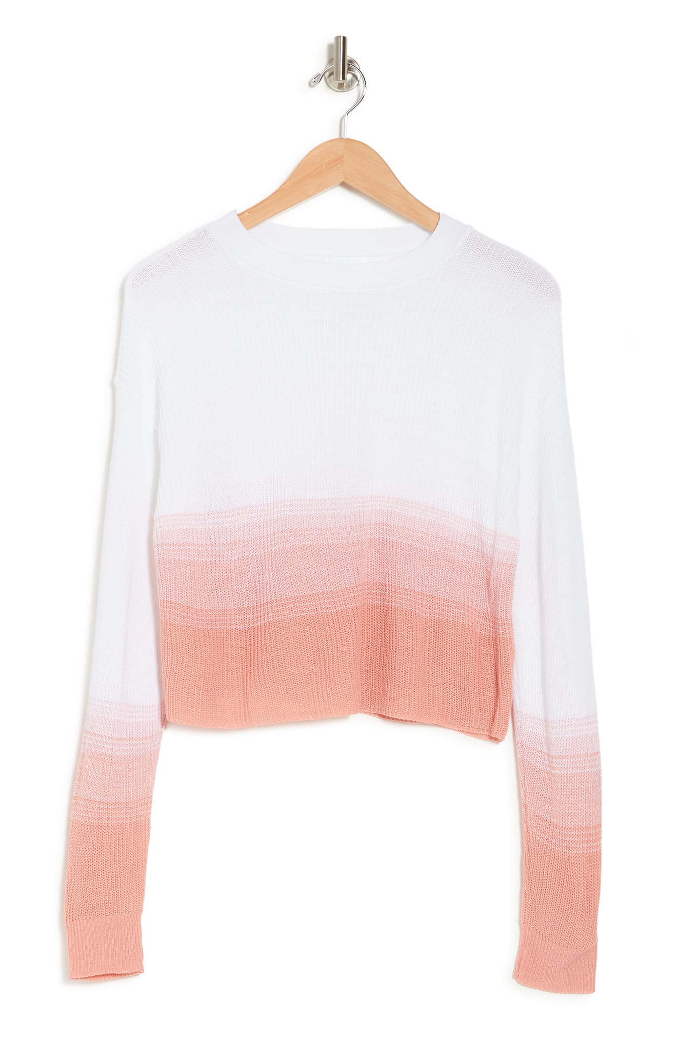 Abound Ombre Pullover Crop Sweater In Light/pastel Pink