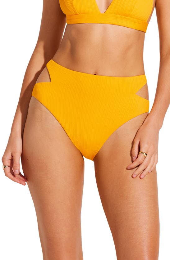 Shop Vitamin A ® Amara High Waist Bikini Bottoms In Sunflower
