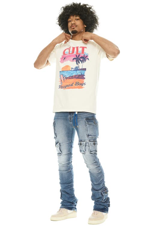 Cult Of Individuality Hipster Nomad Cargo Jeans In Pino In Winter Cream