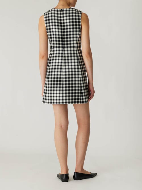 REBECCA TAYLOR REBECCA TAYLOR PHILLIPA CHECK BUTTON FRONT MINI DRESS