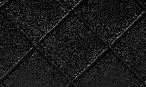 Tory Burch Fleming Quilted Leather Zip Card Case In Black