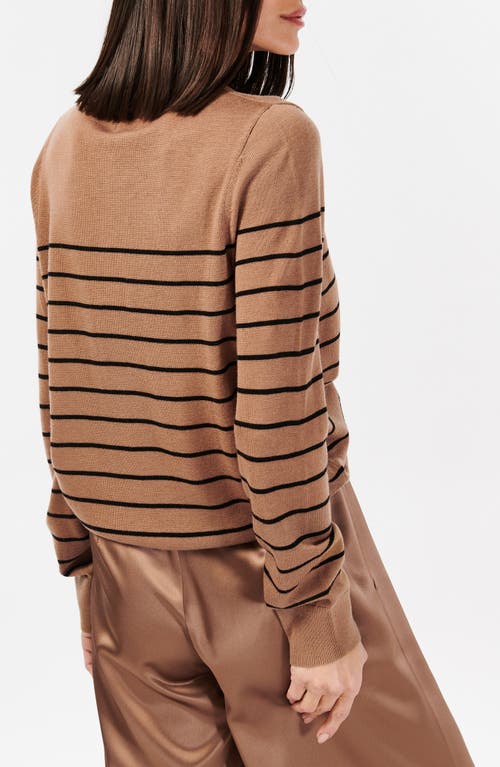 Shop Cami Nyc Lucinda Crewneck Sweater In Nutshell Stripe