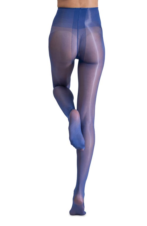 Lechery Women's Lustrous Silky Shiny 20 Denier Sheer High-waist Pantyhose Tights Sku11002-pk In Blue