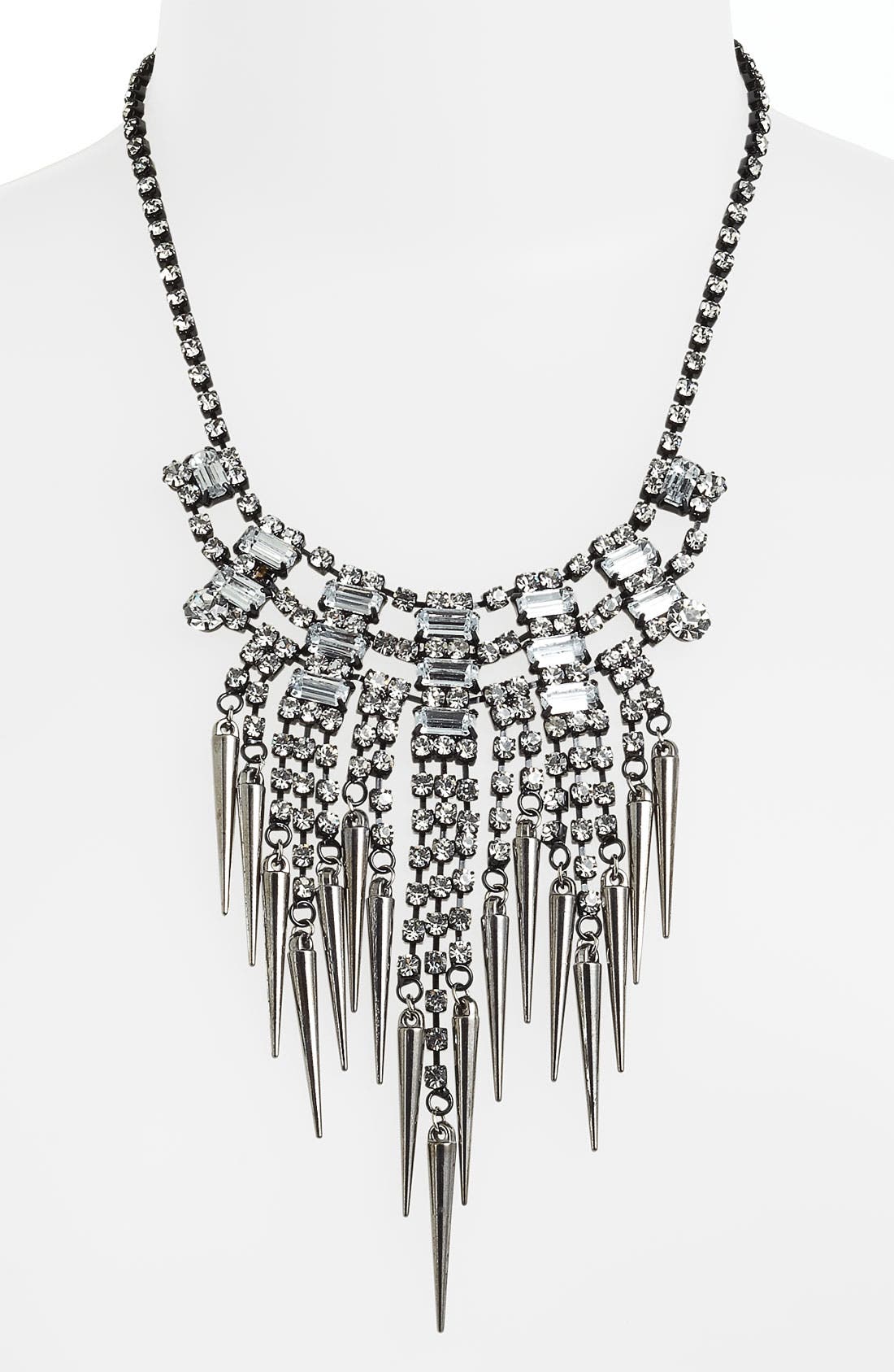 BP. Rhinestone & Spike Statement Necklace Nordstrom