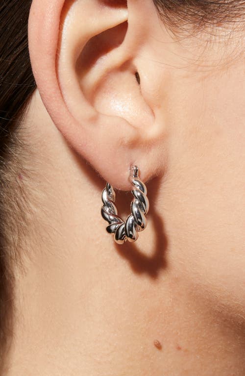Ana Luisa Twisted Hoop Earrings In Silver
