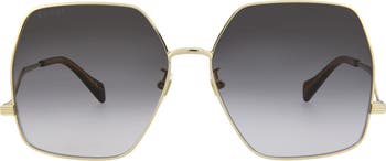 Gucci 61mm best sale square sunglasses