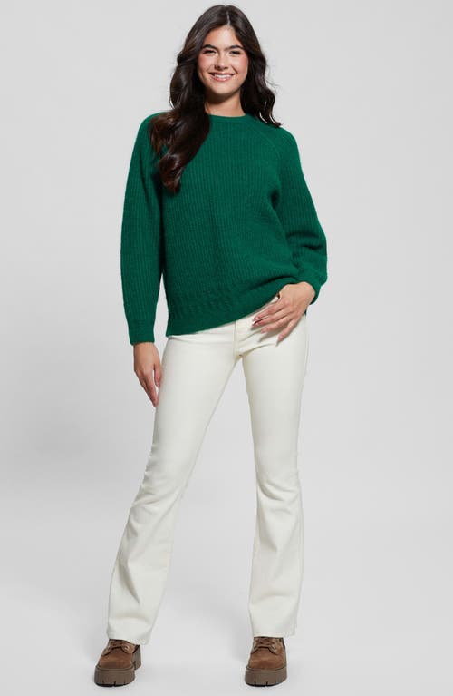 Shop Guess Margo Mixed Stitch Sweater In Adventurous Green