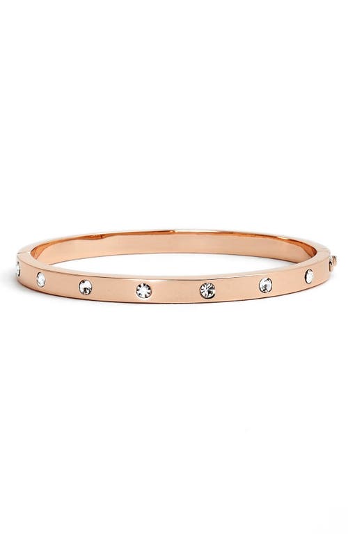 Kate Spade New York crystal hinge bangle in Rose Gold at Nordstrom