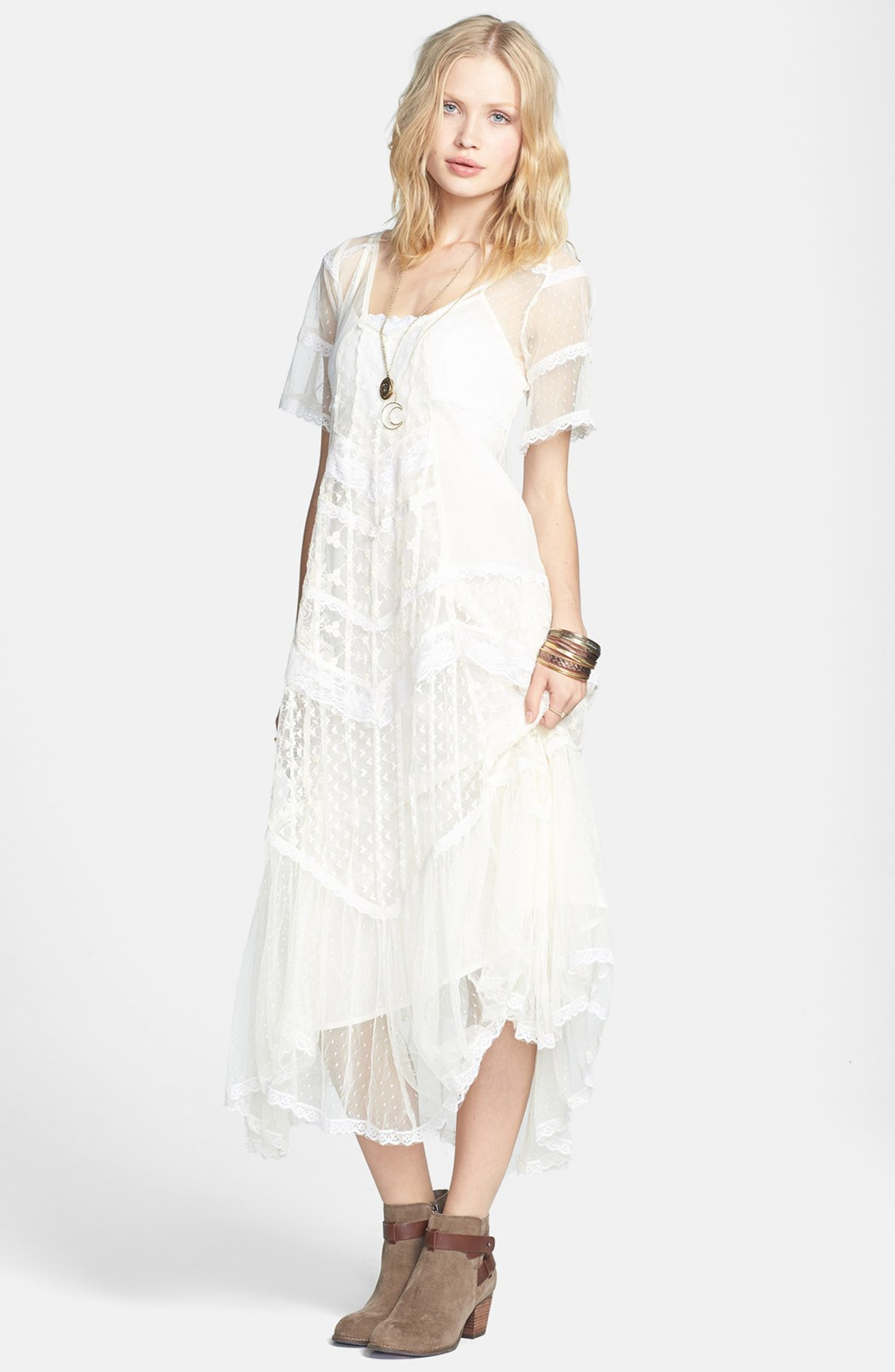 Free People 'Elson' Mixed Lace Maxi Dress | Nordstrom