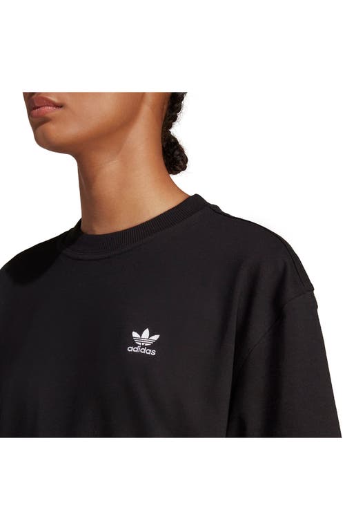 Adidas Originals Trefoil Cotton T-shirt Dress In Black