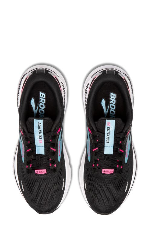 Brooks Adrenaline Gts 23 Gore-tex® Running Shoe In Black/knockout Pink/aqua