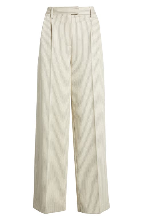 Rag & Bone Marianne Pinstripe Ponte Pants In Ivory Stripe